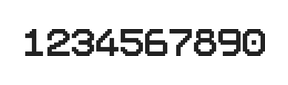 10×12数字点阵字体 ddN1012AB0317
