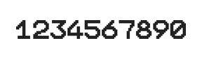 10×12数字点阵字体 ddN1012AB0320