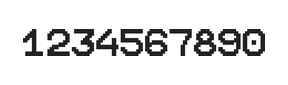10×12数字点阵字体 ddN1012AB0324