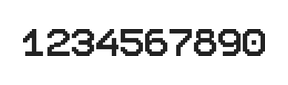 10×12数字点阵字体 ddN1012AB0328