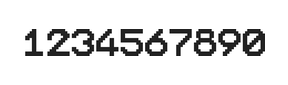 10×12数字点阵字体 ddN1012AB0336