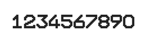 10×12数字点阵字体 ddN1012AB0343