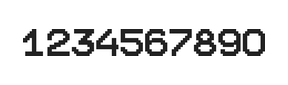 10×12数字点阵字体 ddN1012AB0350