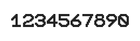 10×12数字点阵字体 ddN1012AB0356