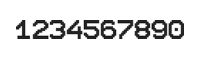10×12数字点阵字体 ddN1012AB0357