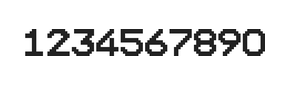 10×12数字点阵字体 ddN1012AB0360