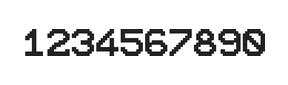 10×12数字点阵字体 ddN1012AB0363