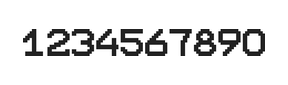 10×12数字点阵字体 ddN1012AB0371