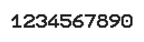 10×12数字点阵字体 ddN1012AB0376