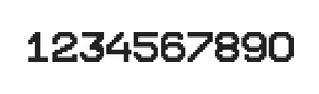 10×12数字点阵字体 ddN1012AB0377