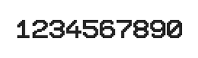 10×12数字点阵字体 ddN1012AB0390