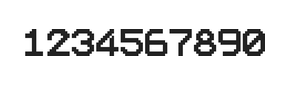 10×12数字点阵字体 ddN1012AB0392