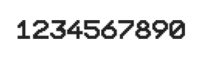 10×12数字点阵字体 ddN1012AB0395