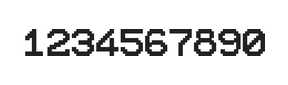 10×12数字点阵字体 ddN1012AB0424