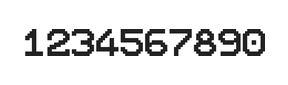 10×12数字点阵字体 ddN1012AB0429