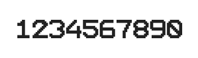 10×12数字点阵字体 ddN1012AB0431