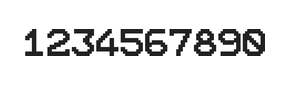 10×12数字点阵字体 ddN1012AB0444
