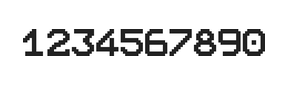 10×12数字点阵字体 ddN1012AB0449