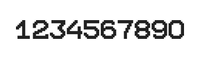 10×12数字点阵字体 ddN1012AB0455