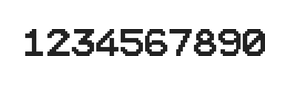 10×12数字点阵字体 ddN1012AB0460