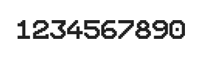 10×12数字点阵字体 ddN1012AB0474
