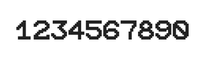 10×12数字点阵字体 ddN1012AB0480