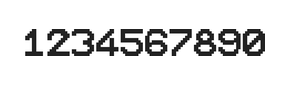 10×12数字点阵字体 ddN1012AB0482