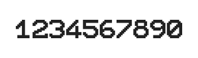 10×12数字点阵字体 ddN1012AB0495