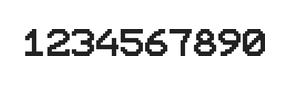 10×12数字点阵字体 ddN1012AB0514