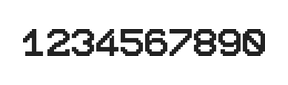 10×12数字点阵字体 ddN1012AB0515