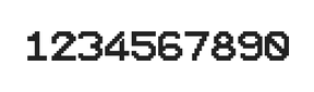 10×12数字点阵字体 ddN1012AB0516