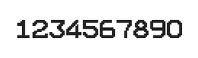 10×12数字点阵字体 ddN1012AB0526