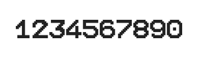 10×12数字点阵字体 ddN1012AB0539