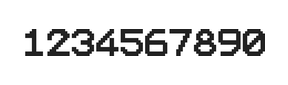10×12数字点阵字体 ddN1012AB0541
