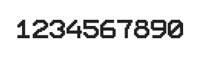 10×12数字点阵字体 ddN1012AB0542