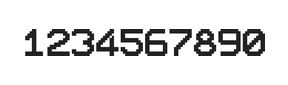 10×12数字点阵字体 ddN1012AB0545