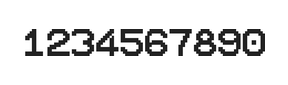 10×12数字点阵字体 ddN1012AB0557