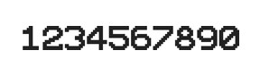 10×12数字点阵字体 ddN1012AB0564
