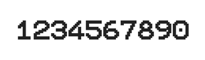 10×12数字点阵字体 ddN1012AB0569