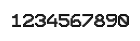 10×12数字点阵字体 ddN1012AB0580