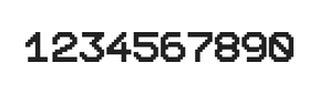 10×12数字点阵字体 ddN1012AB0581