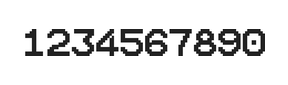 10×12数字点阵字体 ddN1012AB0590