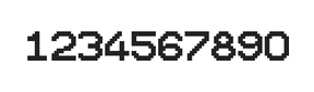 10×12数字点阵字体 ddN1012AB0595