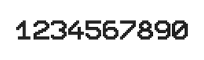 10×12数字点阵字体 ddN1012AB0598