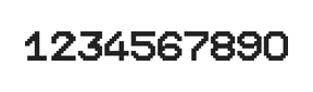 10×12数字点阵字体 ddN1012AB0603