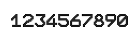 10×12数字点阵字体 ddN1012AB0616