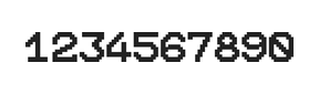 10×12数字点阵字体 ddN1012AB0623