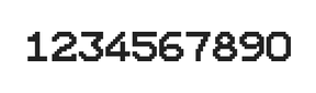 10×12数字点阵字体 ddN1012AB0624