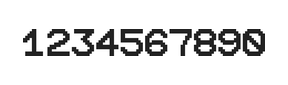 10×12数字点阵字体 ddN1012AB0633