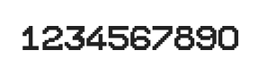 10×12数字点阵字体 ddN1012AB0634
